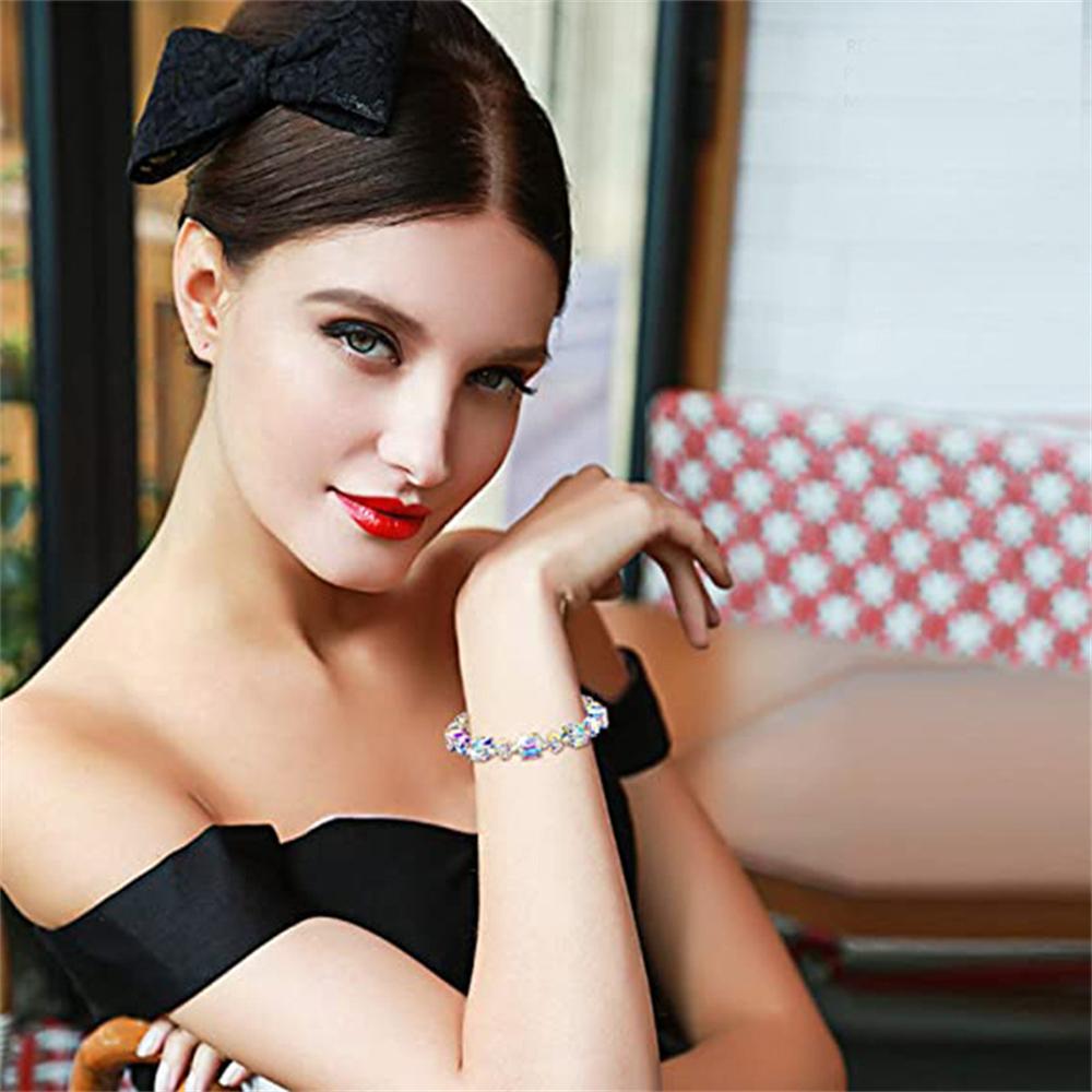 Роскошный дизайн 8 мм сахарный кубик блестящий кристалл браслет ожерелье серьги ювелирные изделия для леди вечерние аксессуары романтический подарок на день святого валентина