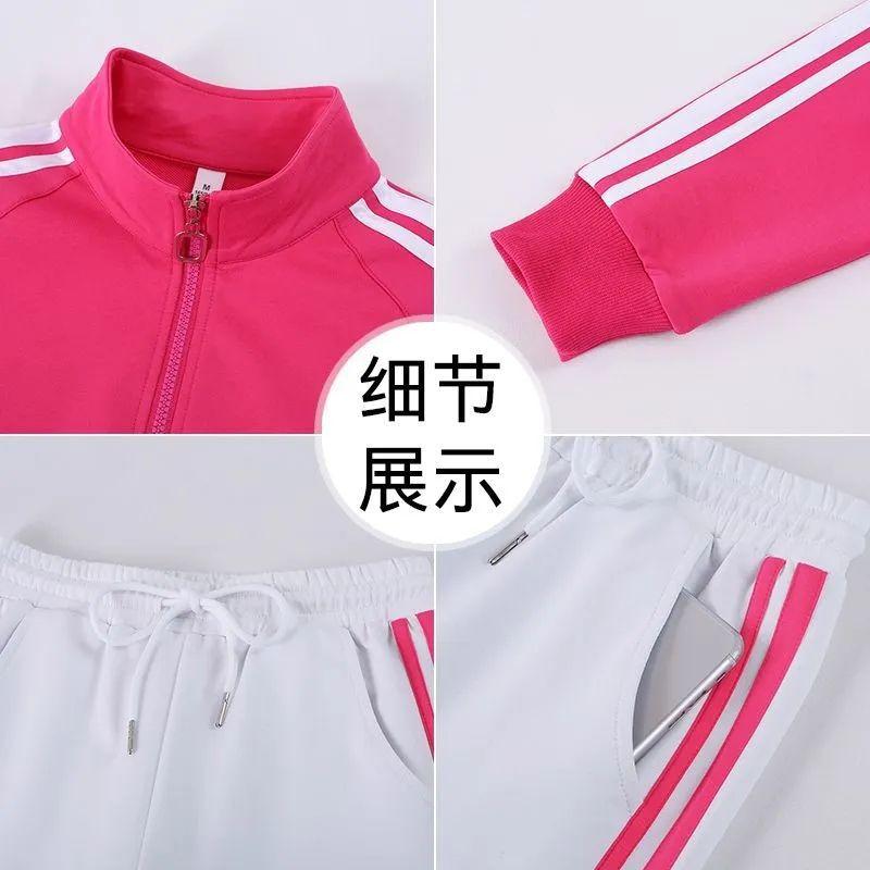 Internet celebrity stand-up collar sweater casual sports suit versatile spring and autumn new large size loose belly cover long sleeve two-piece set