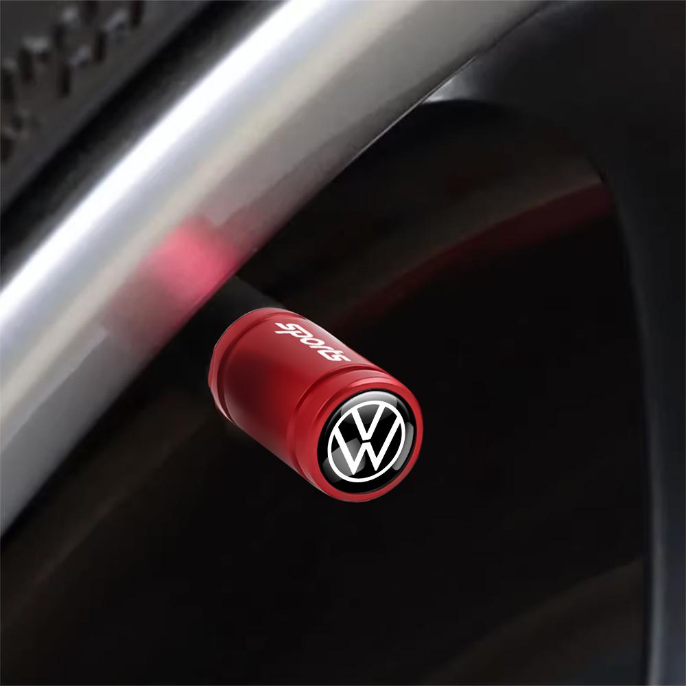 Cup Holders Badge Car Wheel Valve Caps Tire Dust Cover 3D Metal Auto Valve For Volkswagen VW Jetta MK4 TSI Rline TDI MK7 Golf6 7