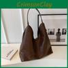 Solid Color Simple Large Capacity Pu Leather Women Shoulder Bag Autumn For
