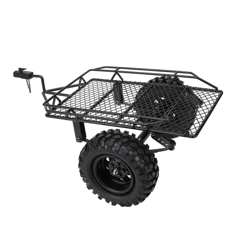 Металлический RC прицеп-ковш имитация прицепного автомобиля для TRX4 D90 SCX10 CC01 110 DIY PartsBlack