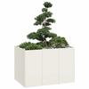 VidaXL Planter White 120x80x80 Cm Steel, Flower Pot, Plant Stand, Raised Bed, Planter Stand 860788