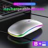 Wireless Bluetooth-compatible Mouse Rechargeable Laptop Mouse with LED Lights USB 2.4G Dual Mode Connection Mouse