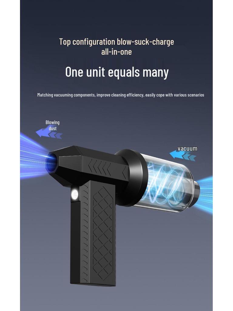Ручной беспроводной мини-турбовентилятор и вакуумный пылесос для кемпинга в одном