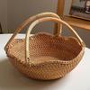Picnic Basket Storage Multipurpose Wicker Fruit Holder Picking for Outdoor Indoor Home