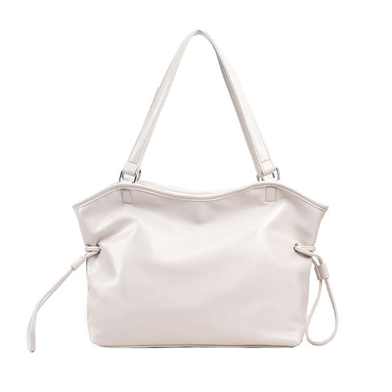 Черная яркая сумка большой емкости для женщин осень-зима новые сумки на плечо повседневная простая текстура сумка для поездок на работу