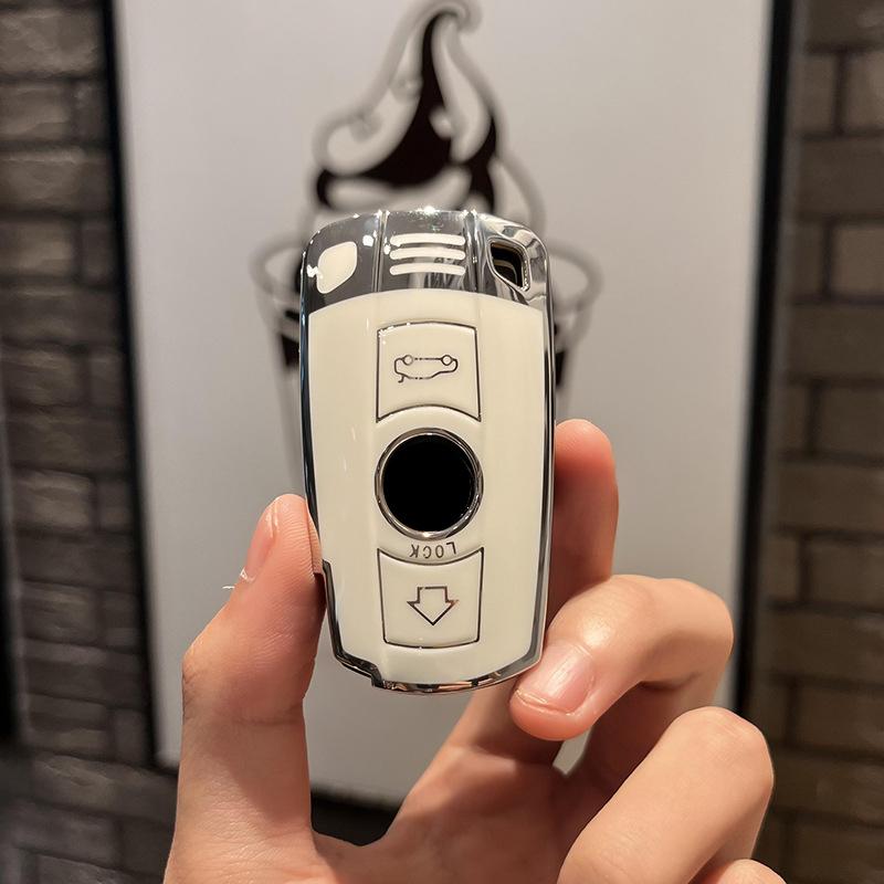 Мягкий чехол для дистанционного ключа из ТПУ для BMW X1 X5 X6 Z4 E90 E60 E70 E87 3 5 6 Series M3 M5, держатель в виде ракушки, аксессуары для брелоков