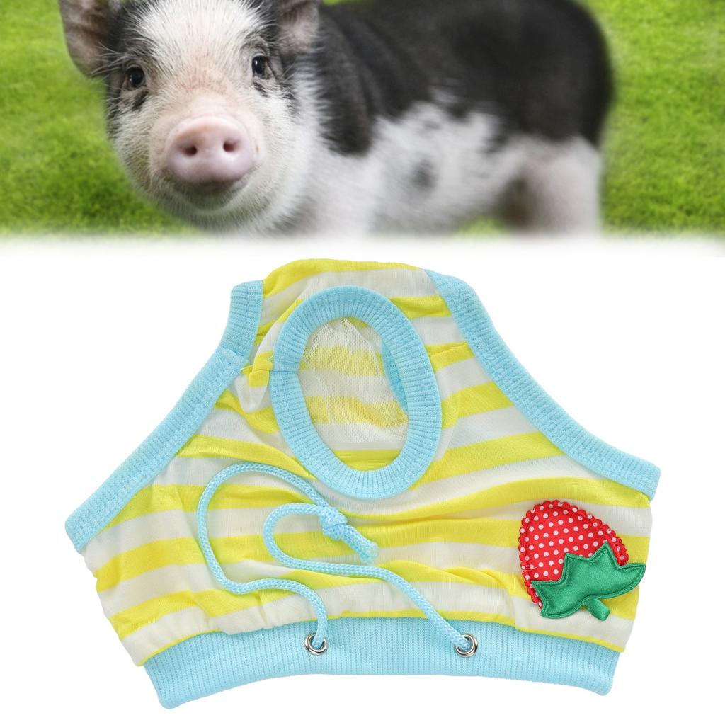 Pet Pigs Физиологические штаны Клубничный узор Свиньи Санитарное нижнее белье Многоразовые подгузники Желтый S