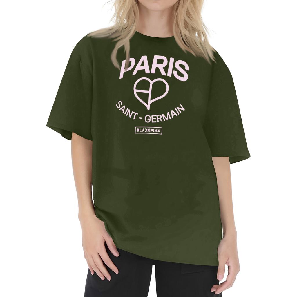 Женская футболка с круглым вырезом и короткими рукавами с принтом