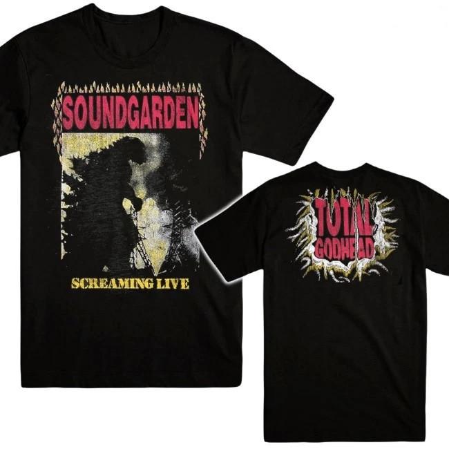 Soundgarden Total Godhead Albums 2 sided Black T shirt Unisex T-Shirt