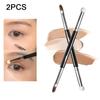 2PCS Two-headed Concealer Brush Professional Makeup Brush Sponge Head Detail Brush Multi-functional Soft Bristle Makeup Brush