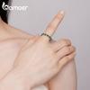 Женское кольцо на палец BAMOER из стерлингового серебра 925 пробы с ослепительно-зеленой шпинелью, подарок на день Святого Валентина, ювелирные украшения с платиновым покрытием