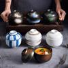 Керамическая миска с крышкой, креативный узор, миска для густого супа, миска для вареных яиц, миски для десертов, миски для закусок, специальная посуда для ресторана