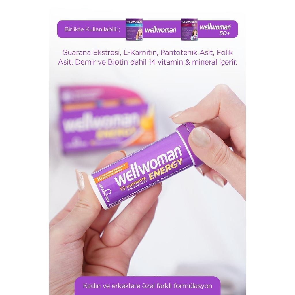 Специальная энергетическая поддержка для женщин, содержащая магний, железо, L-карнитин, 10 шипучих таблеток