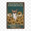 [ Wellcraft ] Домашний Чихуахуа Собака В Душе Вино Ванна Магазин Искусство Металлическая Жестяная Вывеска Стена Постер Железная Картина Паб D-04 20*30 СМ