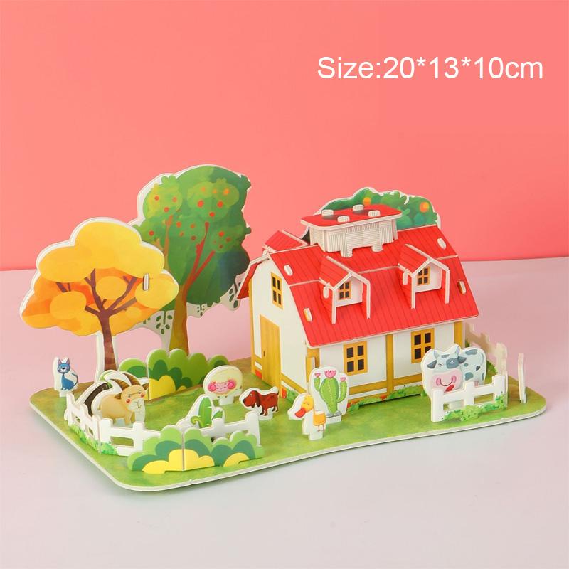 Творческий DIY 3D бумажный пазл-карта, собранный вручную, модель дома, виллы, здание для детей, самодельные развивающие игрушки