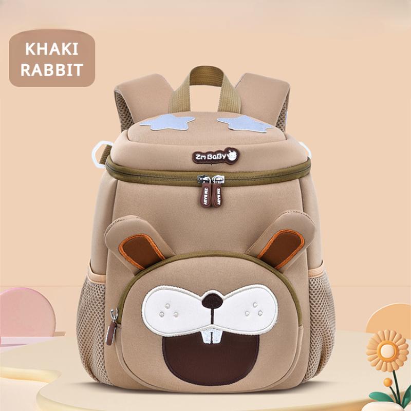 Autumn Winter New Kindergarten Schoolbag Three-dimensional Cartoon Lion Cat SBR Waterproof Satchel Lightweight Bucket Backpack for Boy 1-6 Years Old