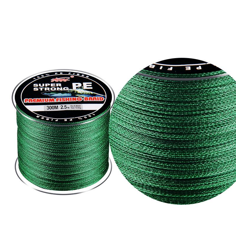 Yudeli PE Fishing Line - 300 Meters, 4 Braided, Powerful, Anti-Bite