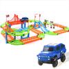 74PCS 3D Two-layer Spiral Track Roller Coaster Toy Electric Rail Car for Child Kids Gift