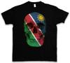 CLASSIC NAMIBIA SKULL FLAG T-SHIRT - Schädel Banner Fahne Biker MC