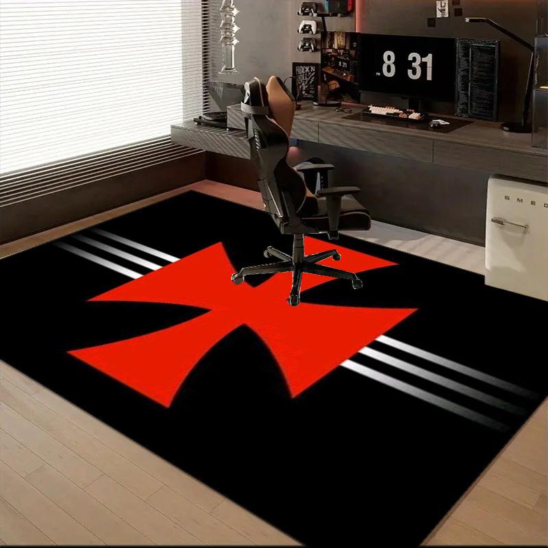 Vasco Football Club Printed Office Carpet Chair Cushion Entryway Rug, Rugs for Living Room, Bedroom Christmas gifts