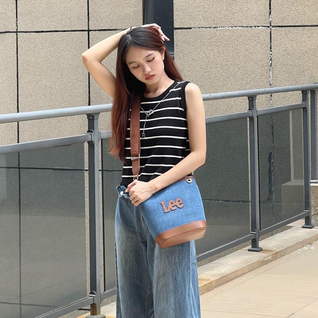 New Lee Fabric Crossbody Bags Regular Women's Denim Blue LE240071M-503