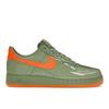 Кроссовки Air Force 1 Low 07 Premium Oil Green Safety Orange Unisex с платиновым оттенком HJ9118-386