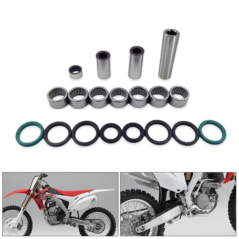 Motorcycle Rocker Linkage Repair Kit Bearing Bushing Oil Seal For Honda CRF250R 2010-2017 CRF450R 2009-2016