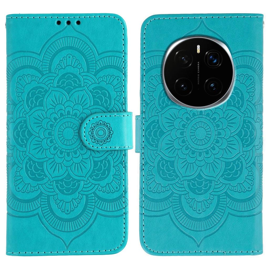For Honor Magic7 Pro 5G Case PU Leather Mandala Imprinted Design Wallet Phone Cover