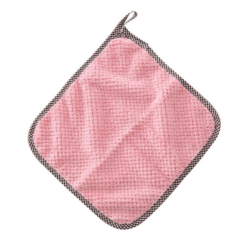 Coral Fleece Hangable Kitchen Towel: Super Absorbent Hand & Dish Cloth