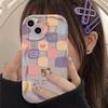 Checkered Bear Phone Case: Compatible with iPhone 13/X, 14, 15, 16PRO, and 17AIR - Creative and Cute Soft Shell