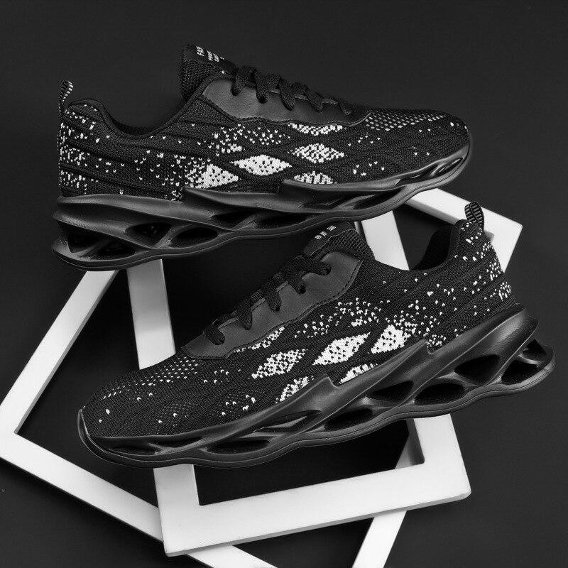 Летние мужские кроссовки, летающие туфли с ткаными лезвиями, легкие повседневные кроссовки с дышащей сеткой, большие размеры, Zapatillas Hombre