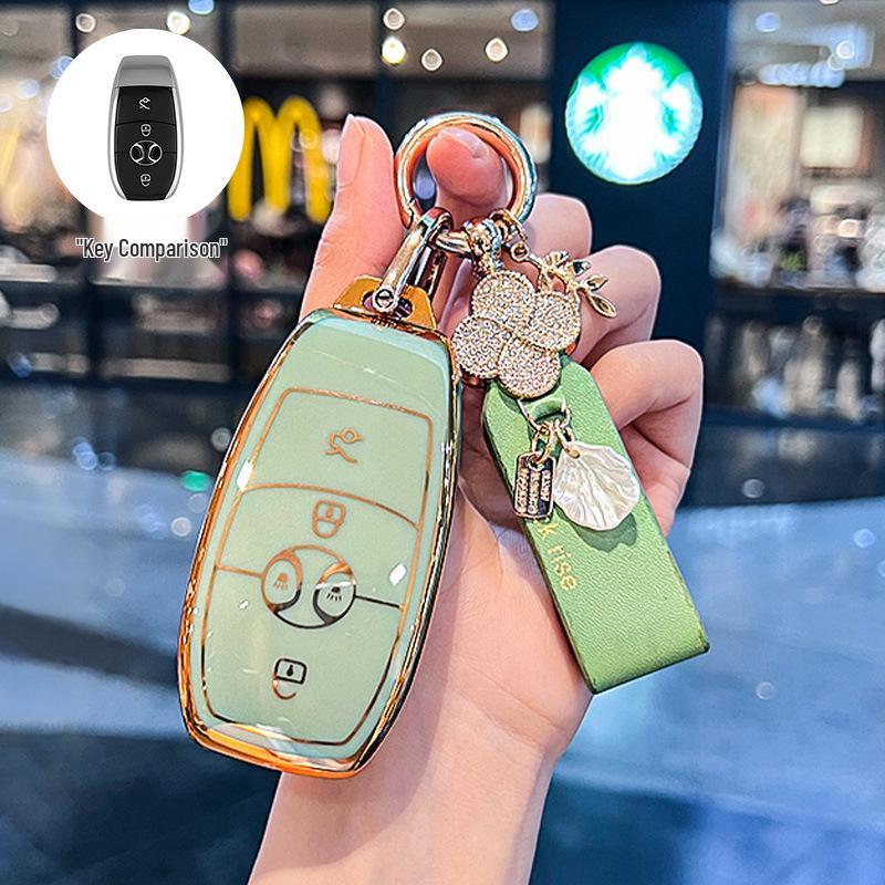 BAIC EX3 Electric Vehicle Key Fob Protective Case with Buckle Bag - Full Coverage for R600 Model