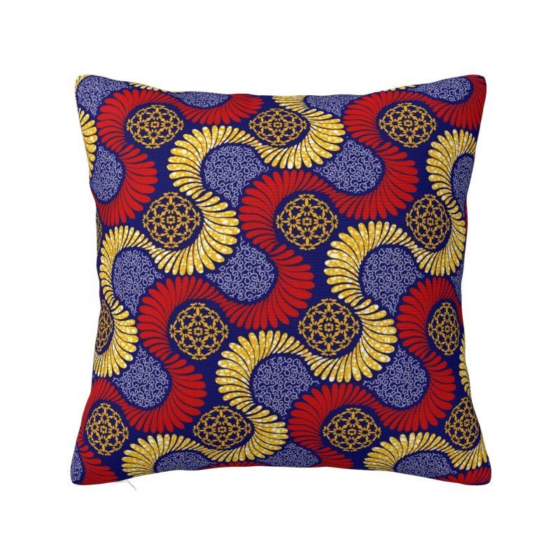 Ethnic Tribal Geometric Ankara African Print Throw Pillow Case cm for Living Room Cushion Cover Velvet Polyester Pillowcase