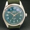 HAND-WINDING VINTAGE HMT JANATA INDIAN MENS GREEN COLOR DIAL WATCH A700090-5 R201-a700090