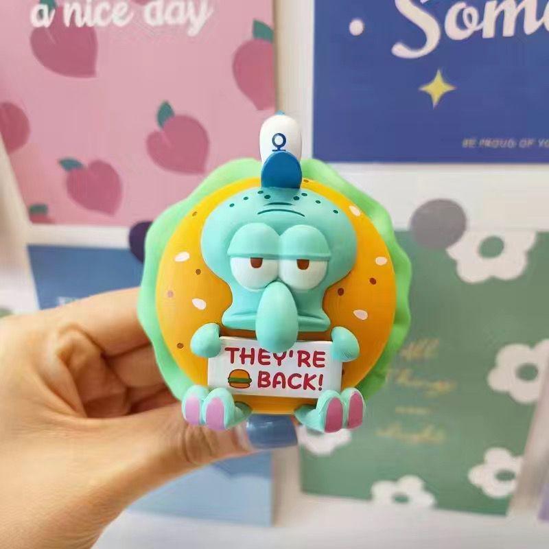 Губка Боб Бургер Кинг Икра Краба Горшок Серия: Фигурка Патрика и Сквидварда, украшение для автомобиля и рабочего стола