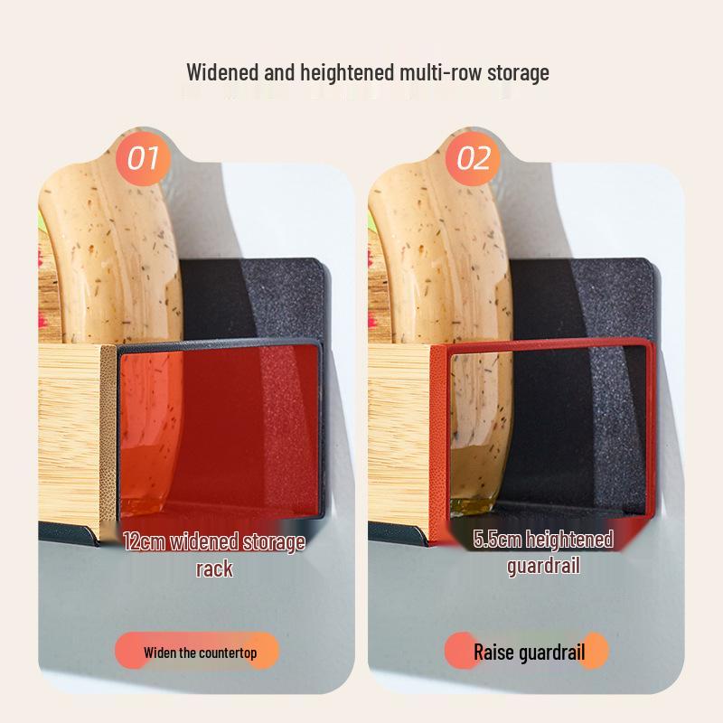 Магнитная кухонная полка для хранения: Многоярусная полка и держатель для пищевой пленки без пробивания