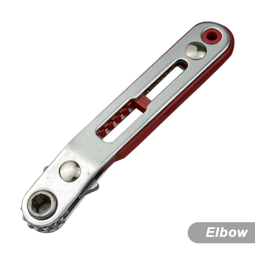 Multifunctional Bidirectional Ratchet Flat Head Elbow Flat Screwdriver Ratchet Wrench Cross-shaped Hexagonal Slotted Tool