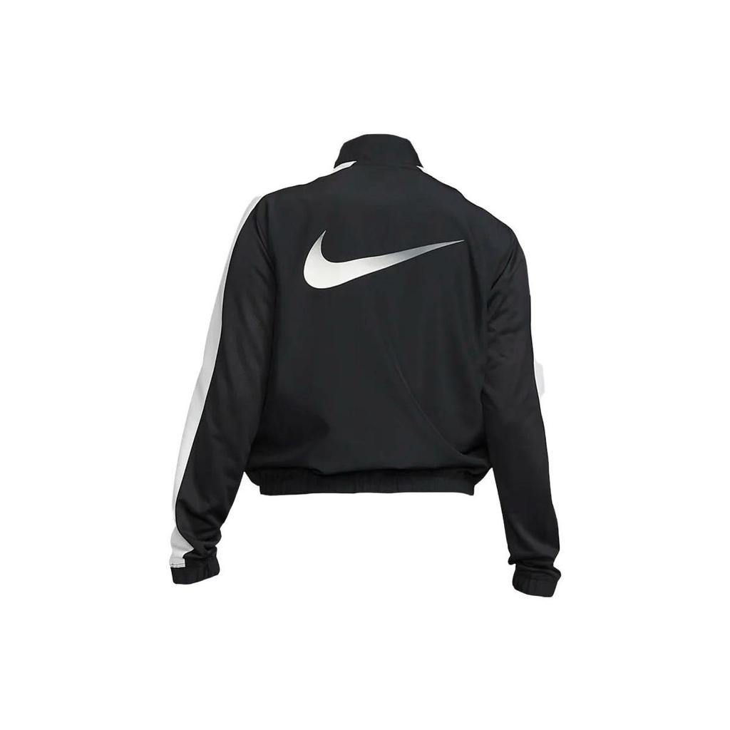 Nike Striped Logo Casual Sport Jacket Women Outerwear Black DX1038-010