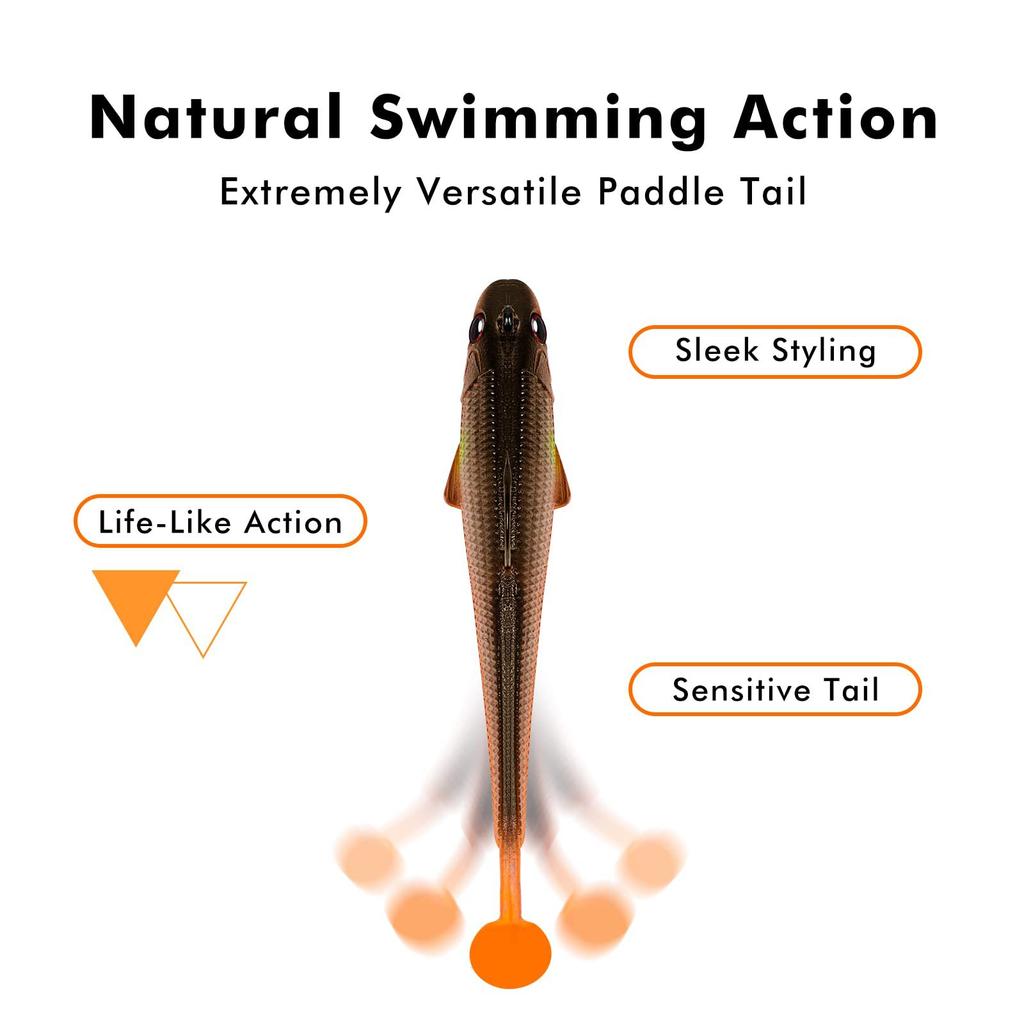 Предварительно оснащенная джиг-головка Мягкие рыболовные приманки Весло-хвост Свимбейты для ловли окуня Приманка премиум-класса для ловли соленой пресноводной форели краппи