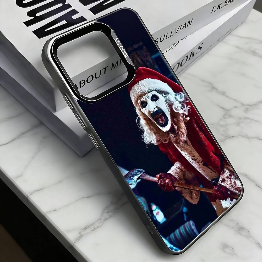 A-Art Клоун Чехол для телефона для iPhone 17,16,15,14,13,12,11 Plus,Pro Max,XS,Цветной Серебряный Позолоченный Внутренний Чехол