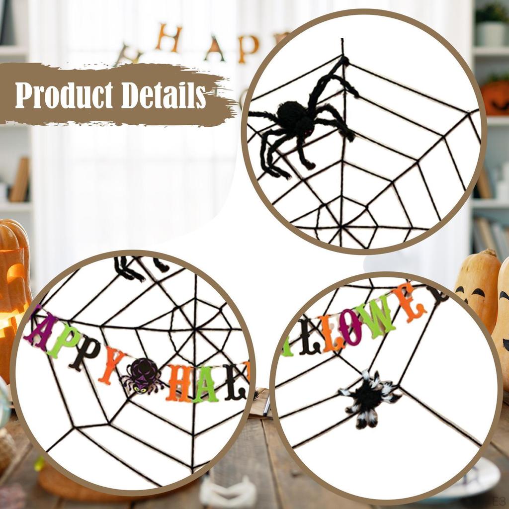 Halloween Spider Web Decoration Backdrop Versatile Creative Hanging Ornament Decor for