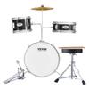 Kids Drum Set 3-Piece 14 in Beginner Drum Set for Child with Throne Black
