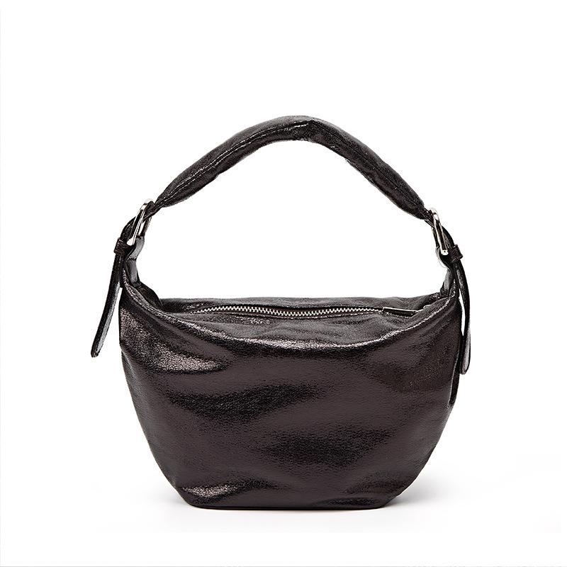 Складная сумка-тоут женская сумка-пельмень новая высококачественная мягкая кожа на одно плечо под мышку портативная сумка-тоут