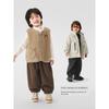 Right European Style Boys' Fleece-Lined Corduroy Trousers 2025 Autumn and Winter New Children's Clothing Baby Winter Cotton Pants