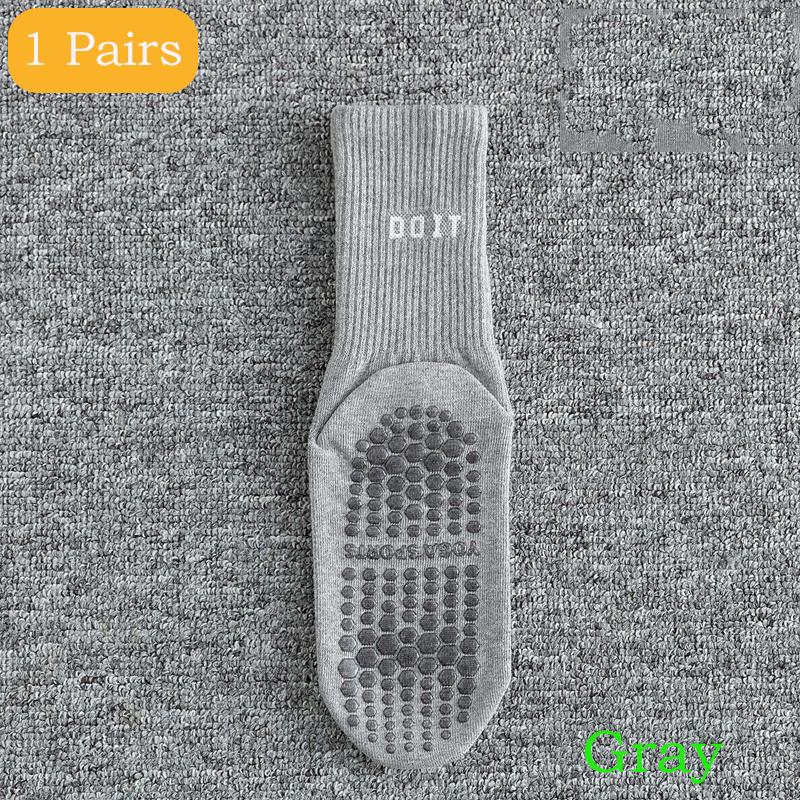 2 пары спортивных носков, хлопковые носки до середины голени для йоги, однотонные, полосатые, дышащие, нескользящие, для занятий фитнесом в помещении, для танцев в спортзале, пилатеса