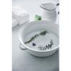 Nodahoro Enamel Basin, Heat-Resistant, 32cm, with Handle, Washtub, Footbath, Soaking Tub, White, Made In Japan, TA-32
