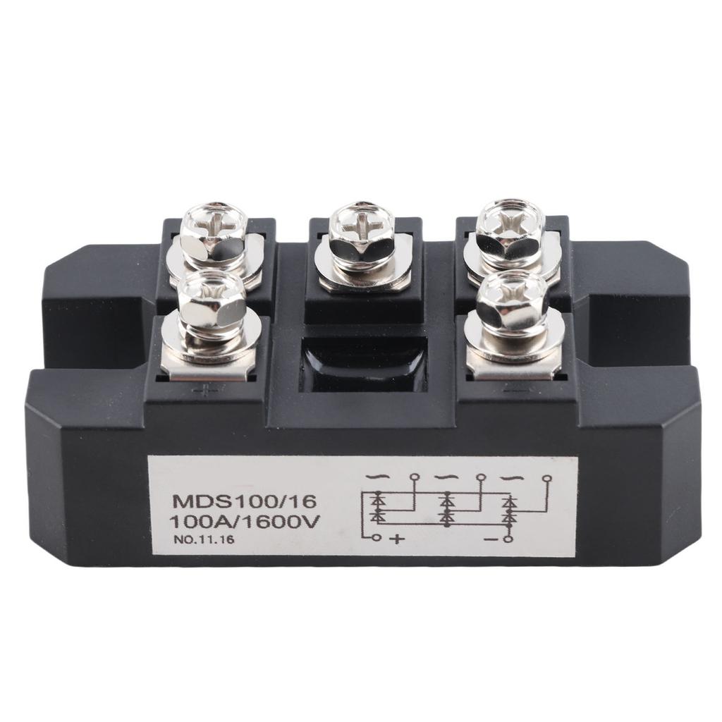 MDS100A Black Three Phase Diode Bridge Rectifier 100A High Power 1600V for Power Supply