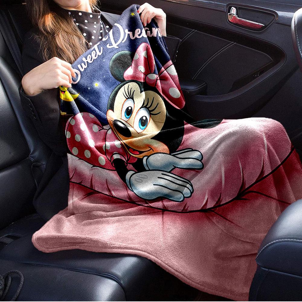 1pc Flannel Minnie Mouse Sweet Dreams Bedding Throw Blanket Sofa Coverlet