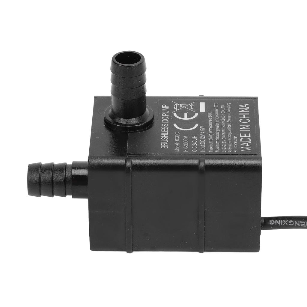 Микро Погружной Насос DC 12В 4.5Вт 240Л/Ч 300см Подъем IP68 Бесщеточный Насос для Водного Фонтана со Светодиодом